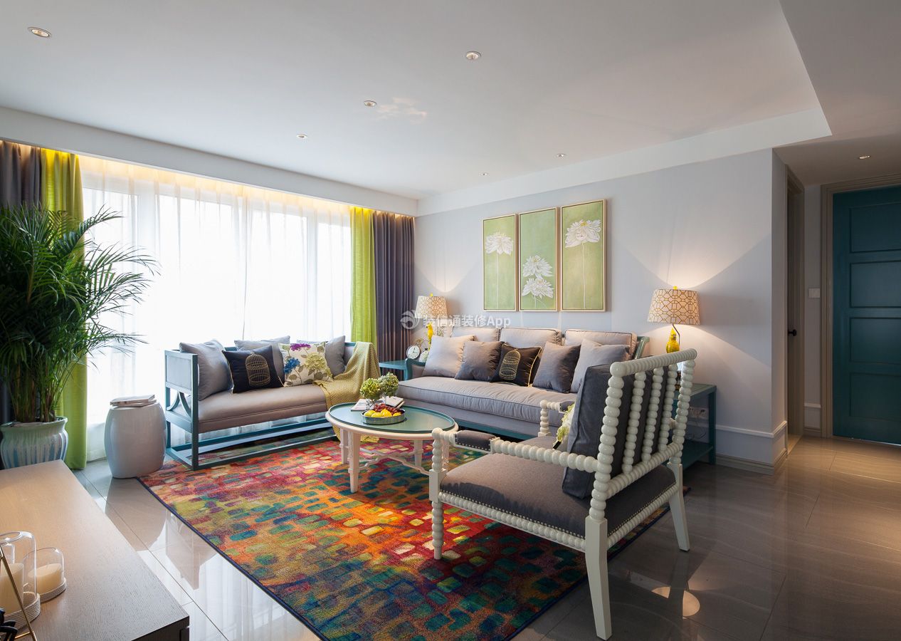 2023家庭房子室内客厅地毯装修效果图
