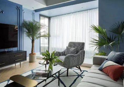 东怡家园128㎡四居室现代风格装修案例