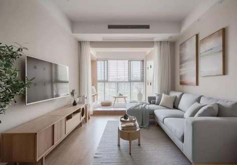 湘江雅颂居82平日式风格二居室装修案例