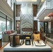 新中式风格别墅客厅装潢设计图片2023