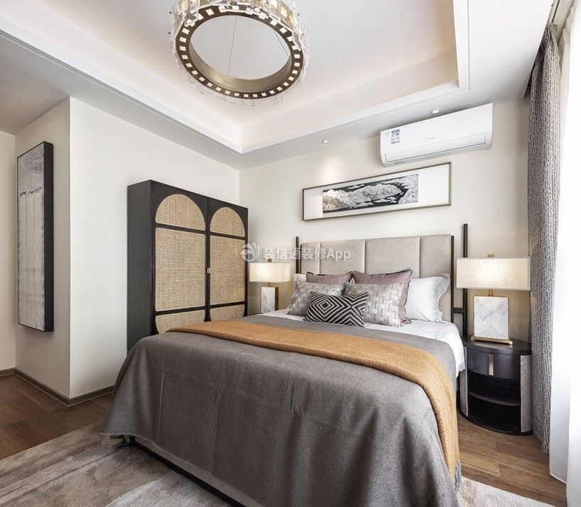 新中式风格140平米卧室柜子家装效果图欣赏