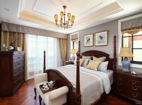 实木床图片大全 美式卧室修效果图 美式卧室风格