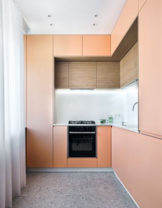 40平一室一厅小户型厨房装修实景图