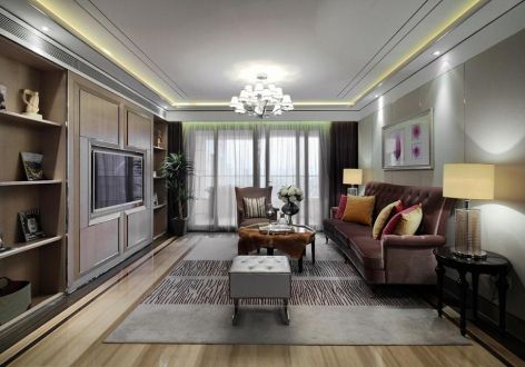 珠江国际城新古典风格145平米四室两厅装修案例