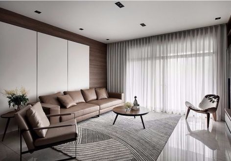 融创·云湖十里现代风三居室150平米装修效果图案例