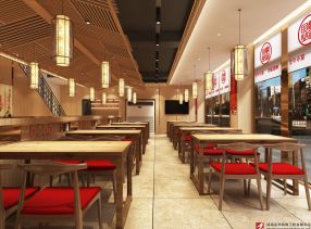 郑州全牛宴店铺中式风格450平米装修案例