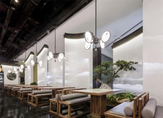 新中式饭店大堂装修设计效果图片