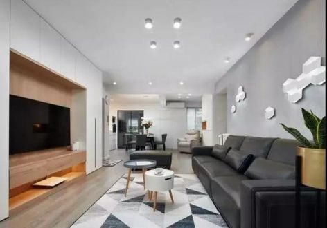 雍和家园现代风格95平米三居室装修案例
