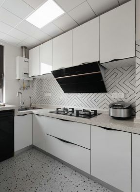北欧简约厨房装修效果图 厨房橱柜的图片