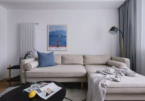 瑞德碧和府现代风69平米二居室装修效果图案例