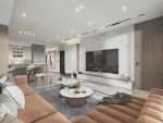 龙湖水晶郦湾120平三居室现代风格装修案例