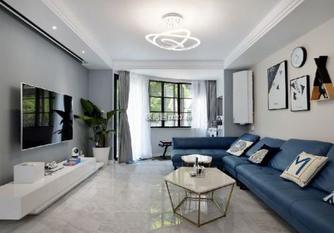 湟普国际122平三居室现代简约风格装修案例