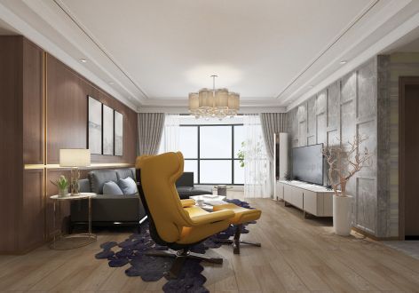 广州融创文旅城现代风格140平米四室两厅装修案例