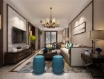 星海城新中式风格100平三居室装修案例