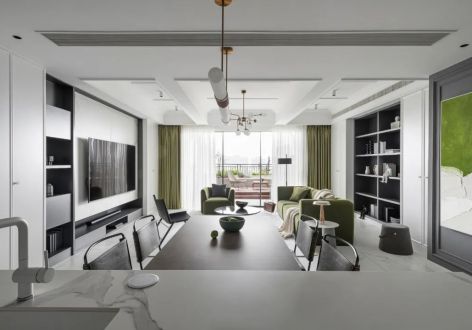 巴卡拉148平米三居室美式风格设计案例