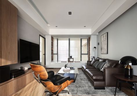 大唐书香世家98平米现代风格二居室装修图案例