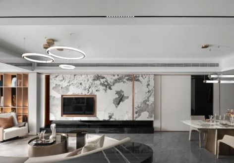 金爵逸品135平米三居室现代设计案例