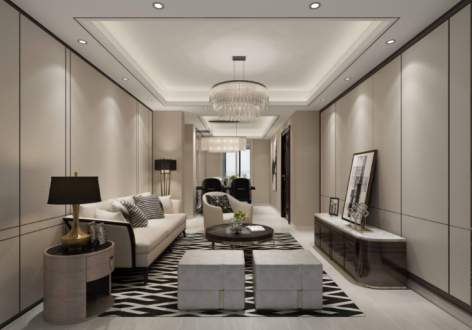 成亿家园140平米三居室现代风格设计案例