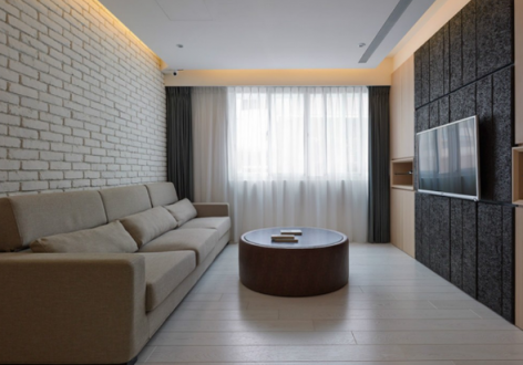 上海春城134平米三居室简约风格设计案例