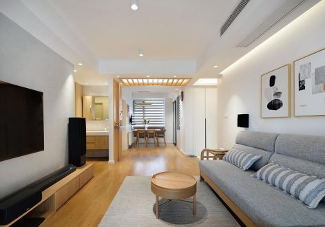 保利熙悦98㎡三居室日式风格装修案例