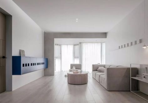 世茂璀璨美景现代风140平米三居室装饰设计效果图案例