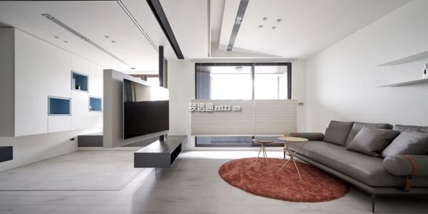 顶峰国际公寓现代风格80㎡设计方案