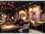 郑州咖啡厅95平米混搭风格装修案例