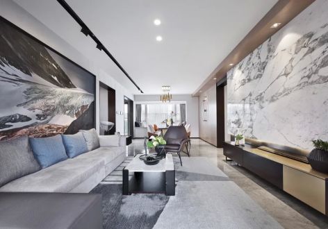 坝鑫家园现代风格130平米四居室装修案例
