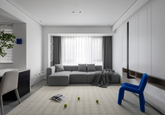 清凉山樾88平现代风格二居室装修案例