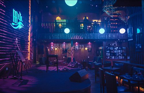 酒吧灯光设计装修效果图片 酒吧舞台设计效果图