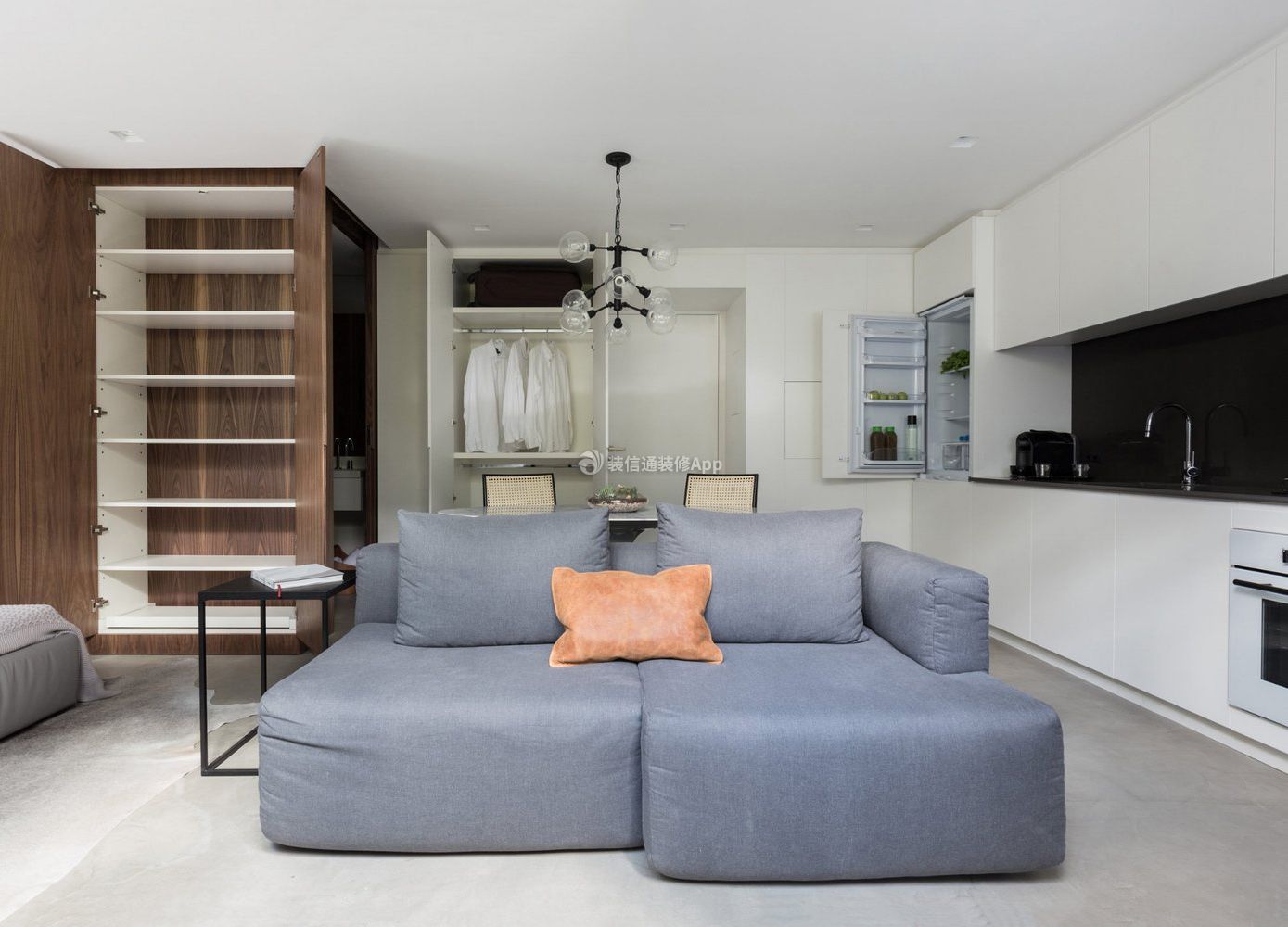 小户型公寓现代简约风格室内沙发装修效果图