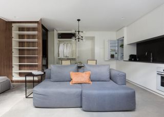小户型公寓现代简约风格室内沙发装修效果图