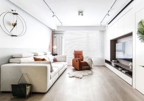 中南·樾府88平现代风格二居室装修案例