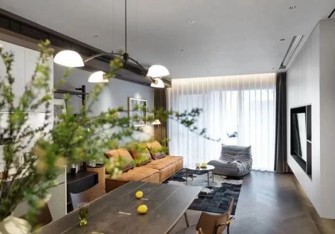 世界城米兰映象130平四居室现代装修案例