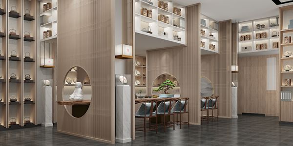 茶楼展厅现代风格300㎡设计方案