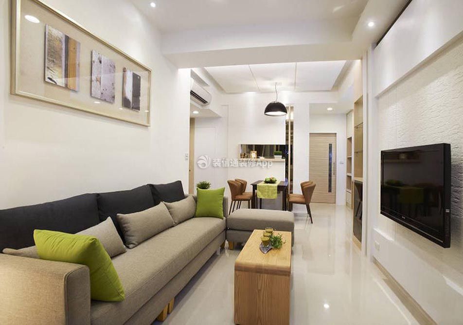 55平米小户型客厅现代风格装修设计图片