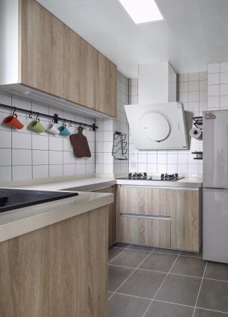 现代北欧风格厨房橱柜面板装修效果图