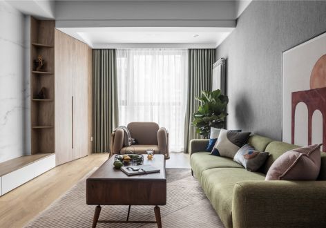 琅岐山语城现代风131平米三居室设计效果图案例