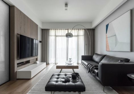 锦秋家园现代风格90平米三居室装修案例