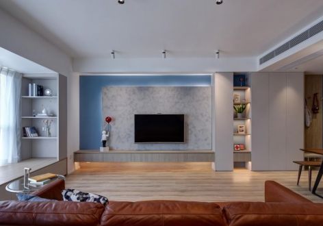 合肥宝能城100平米现代简约三居室装修案例