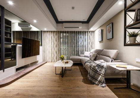 保利和光尘樾125平现代风格三居室装修案例