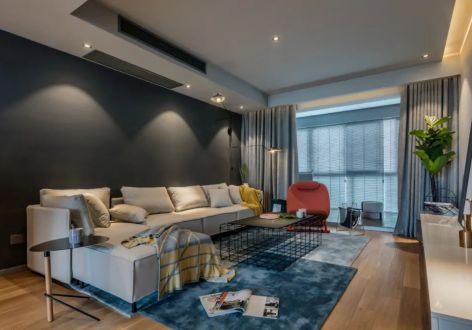 鑫汇国际现代风格125平米三居室装修案例