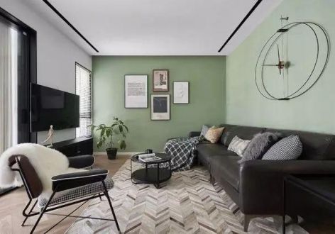 阳光名邸现代风格92平米三居室装修案例