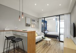 40平方单身公寓室内小吧台装修设计图
