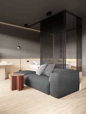 40平方单身公寓客厅卧室隔断设计图