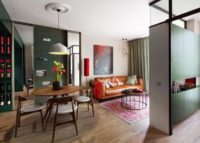 40平方单身公寓客餐厅装修实景图
