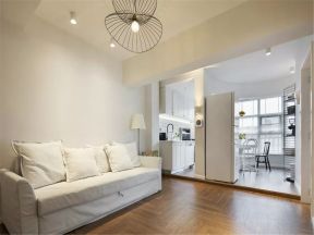 40平方单身公寓客厅布艺沙发装修效果图