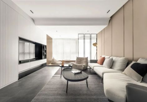 华润置地·未来城市118平现代风格三居室装修案例