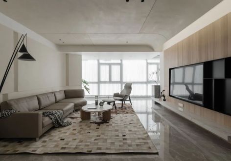 中南·樾府138平现代风格是三居室装修案例
