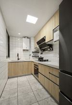 80平米两室一厅L型厨房装修设计效果图